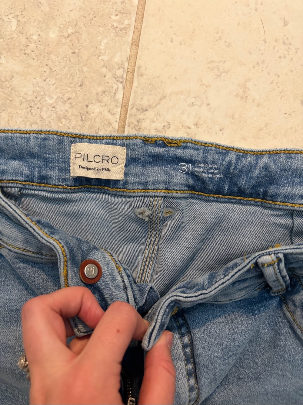 Pilcro High-Rise Light Blue Denim Jeans